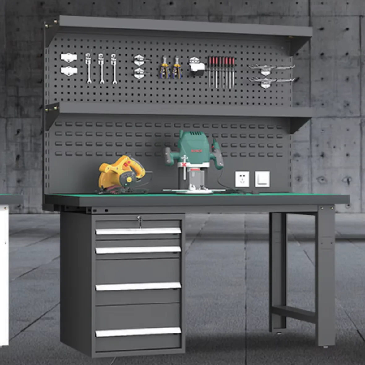 High Quality Industrial Work Bench Anti-static Table Platform Wear Resistant Super Silent 1800mm Heavy Duty Workbench Low MOQ