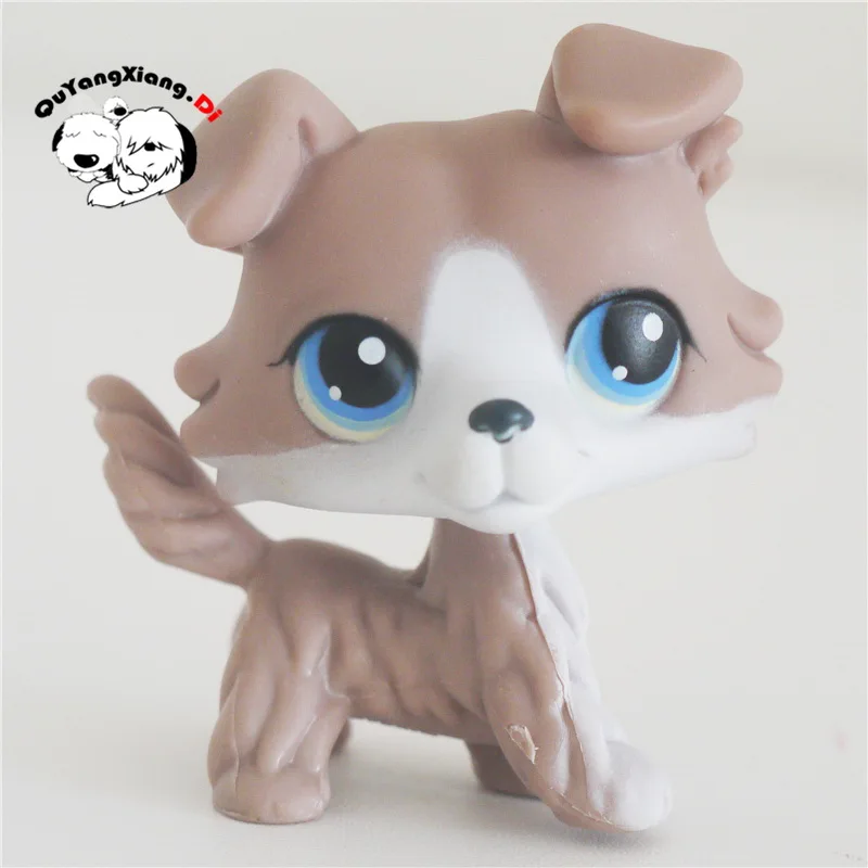 CWG100 Pet Shop Animal Brown white puppy doll action Figure cute puppy