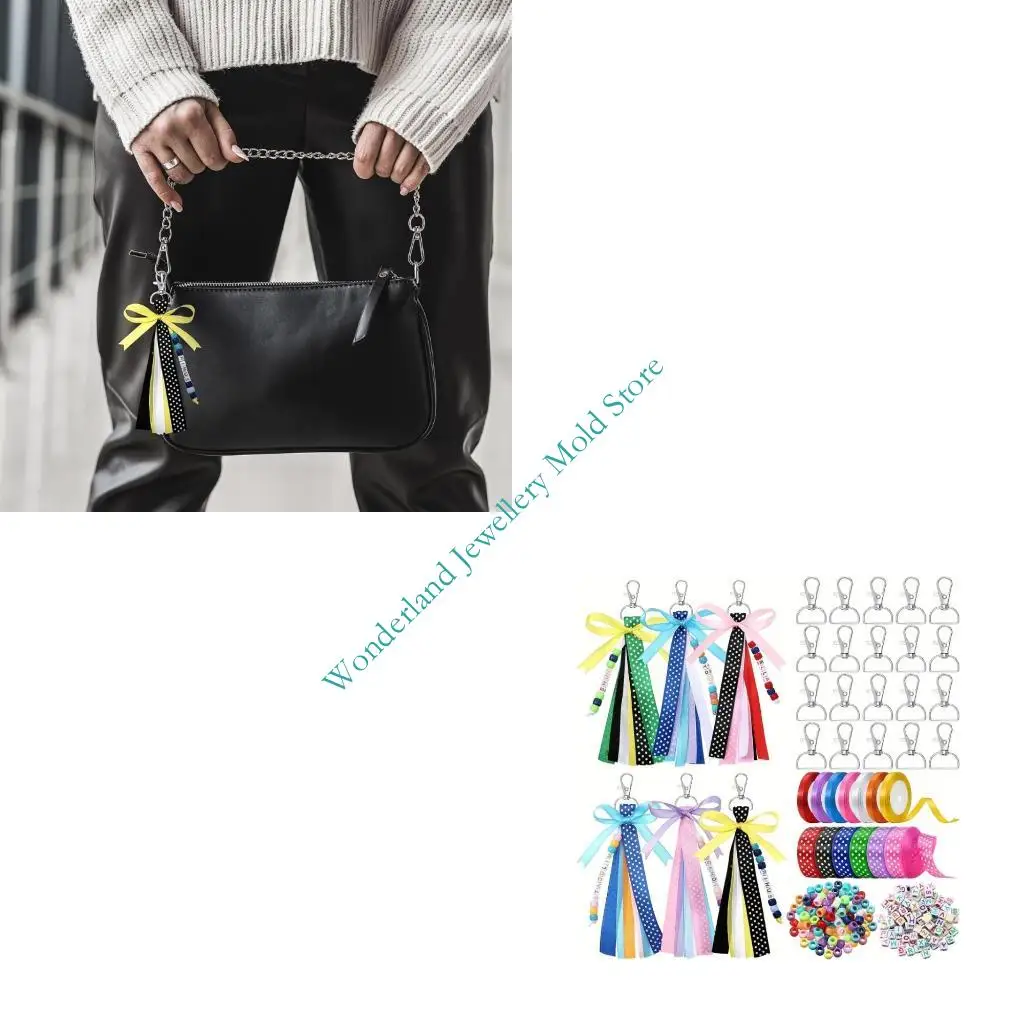 H7EB 233PCS Keychain Art Supplies Perfect For Individualized Gifts Parties And Family Bonding
