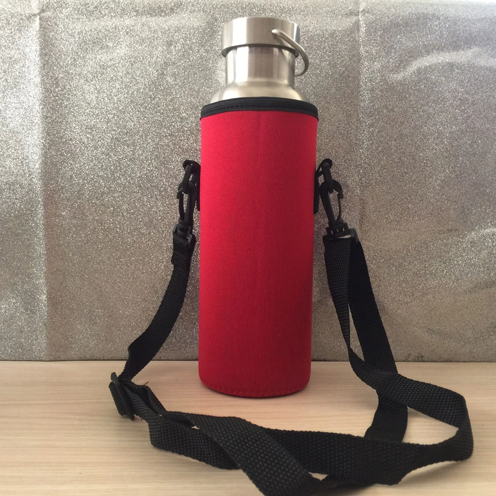 1PC Outdoor Water Bottle Covers With Straps Portable Cups Protector Pouch Heat Insulated Cup Sleeve Neoprene Bag Camp Equipment