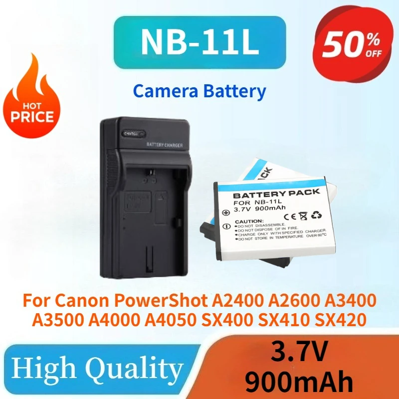 

NB11L NB-11L 3.7V 900mAh Replaceable Battery for Canon PowerShot A2400 A2600 A3400 A3500 A4000 A4050 SX400 SX410 SX420 Camera