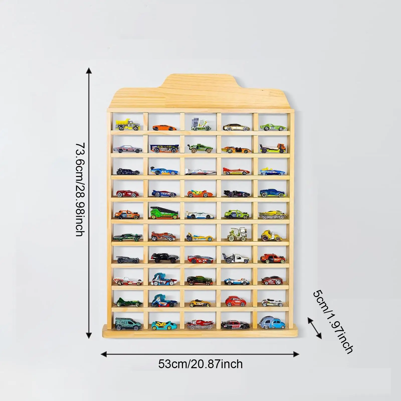 

1/64 Scale Model Car Storage Display Case,Wooden,Sturdy,Wall Mount,Cabinet,Organizer,Car Display Shelf,for Collectibles Toy,Cars
