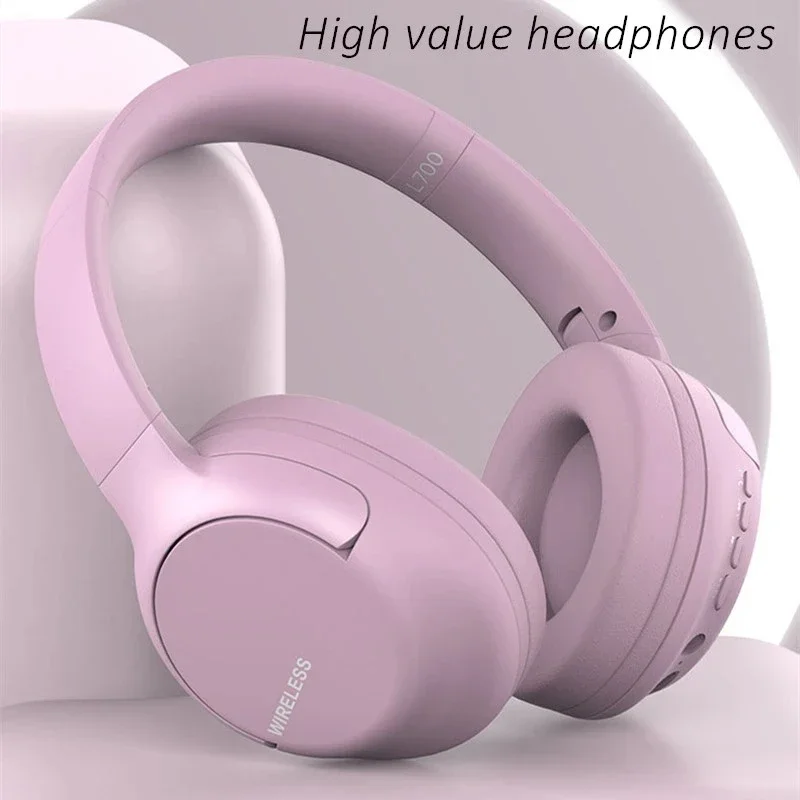Bass Play Music True Wireless Headphones Fold Bluetooth Headset BT5.1 Big Earmuff Earphone With Microphone Full Pack Helmet L700