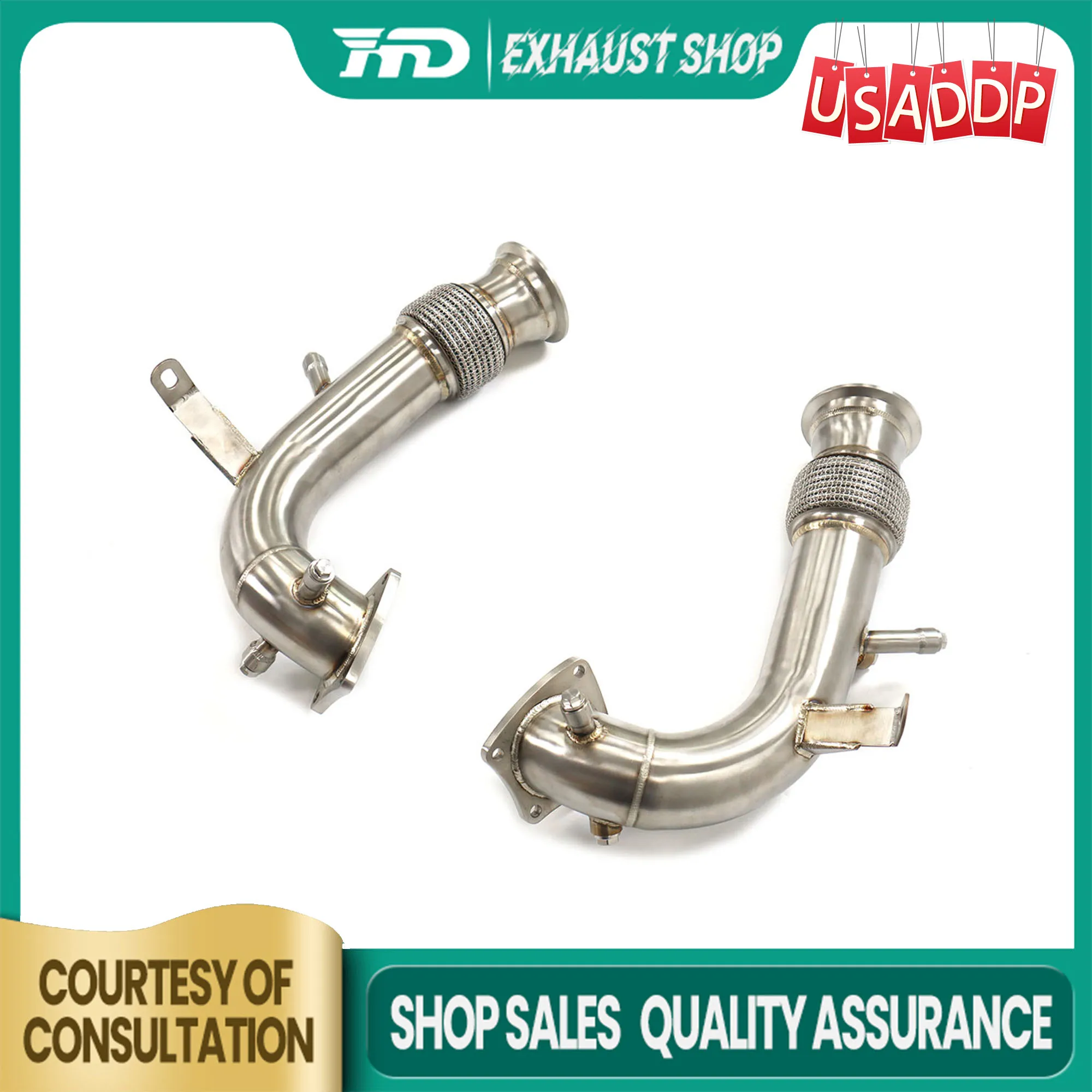 

OPF pipe for Audi R8 V10 5.2L 2022+ SS304 without Heat shield Exhaust system Increased power High quality