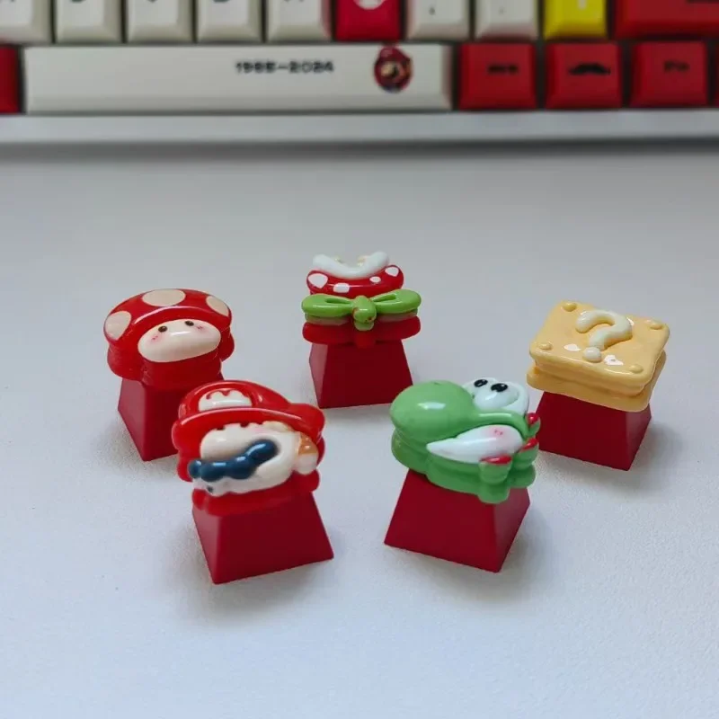 

MINISO Mario Bro персонализированная клавиатура 3D аниме мультфильм механическая клавиатура прозрачная