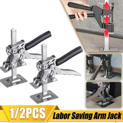 1/2Pcs Labor Saving Arm Board Jack Cabinet Lifter Height Locator Adjusting Lifter Multifunctional Anti-Slip Hand Lifting Tools