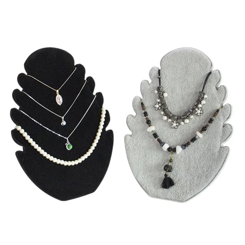 

Black Stand Velvet Easel Organizer Rack Necklace Holder Jewelry Pendant Chain Display High-grade Velvet Necklace Display Stand