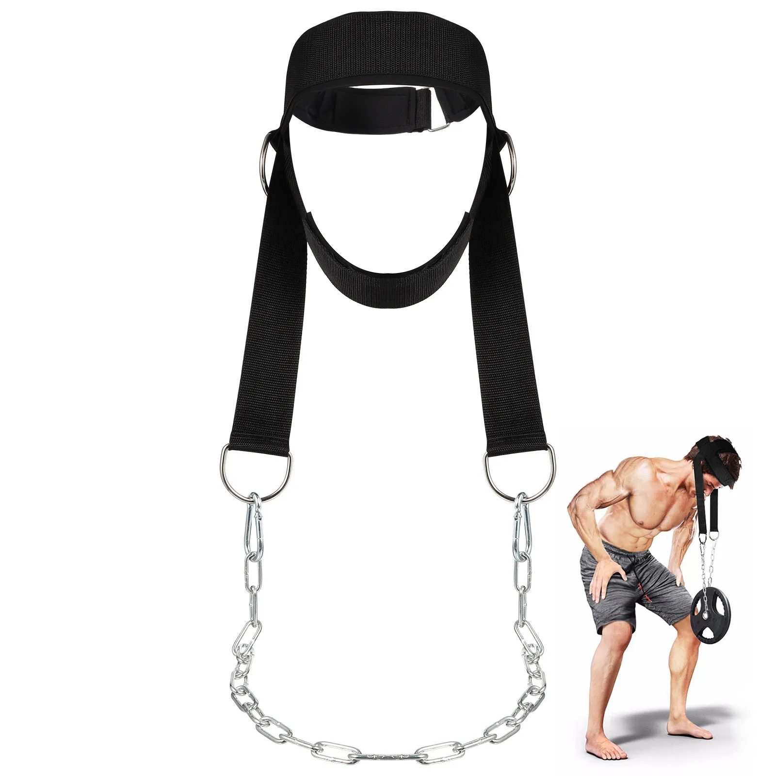 Training Fitness Weight Belt Lifting Heavy Duty Halloween Christmas New Year Gym Neck Trainer Neck Harness Workout Thick