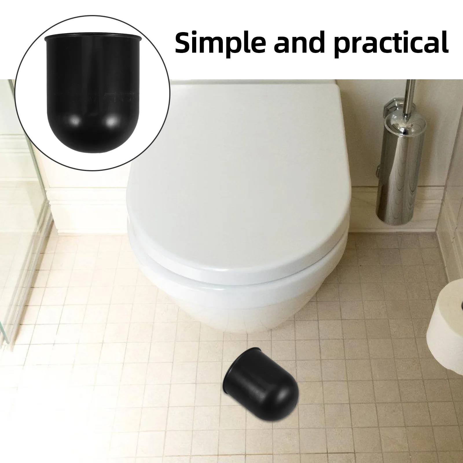 

2Pcs Toilet Bowl Cup Round Bottom Base Bowl Toilet Tool Aesthetic Practical Versatile Use Bathroom Cleaning Part