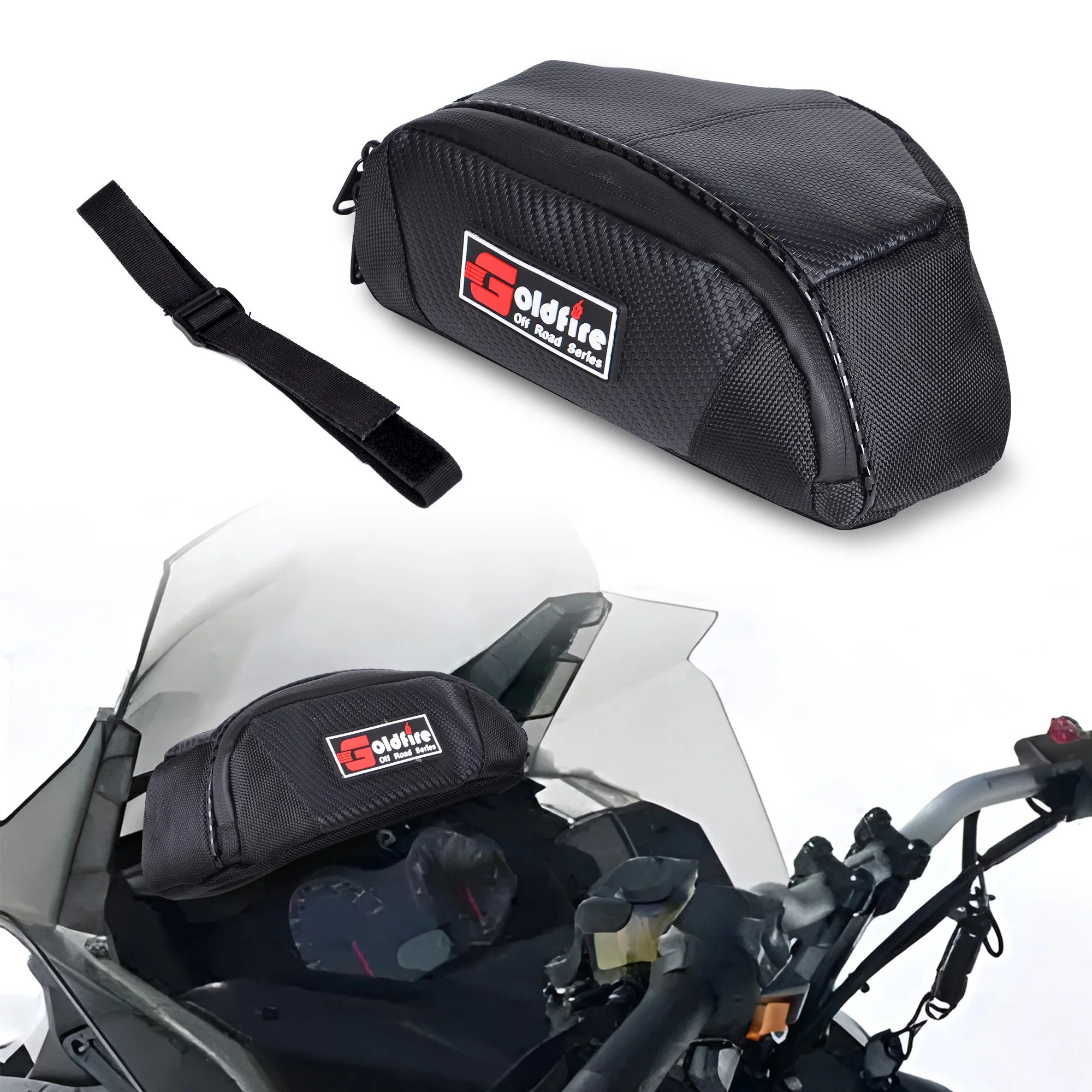 

Snowmobile Dashboard Storage Bag Waterproof Snowmobile Windshield Pouch Bag Ski-Door Motorcycle Accessories