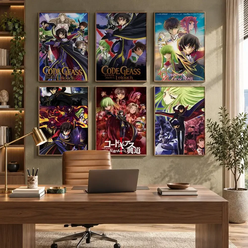 Anime C-Code Geass Poster High-Quality Waterproof Wall Decal for Study, Living Room & Garage, Great Gift for Fans