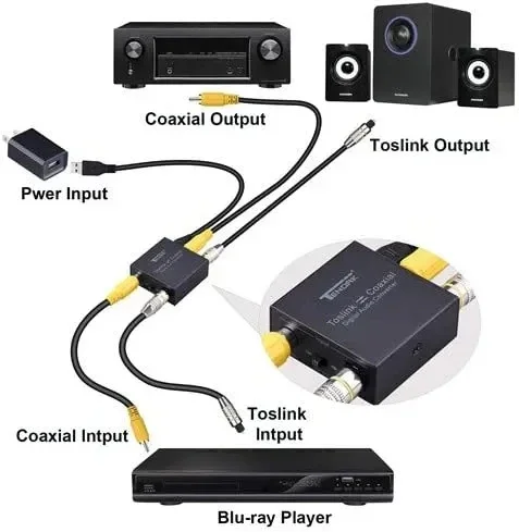 Cyfrowy konwerter Audio dwukierunkowy cyfrowy koncentryczny na optyczny konwerter optyczny Adapter Audio koncentryczny lub koncentryczny-optyczny — zdjęcie produktu 4