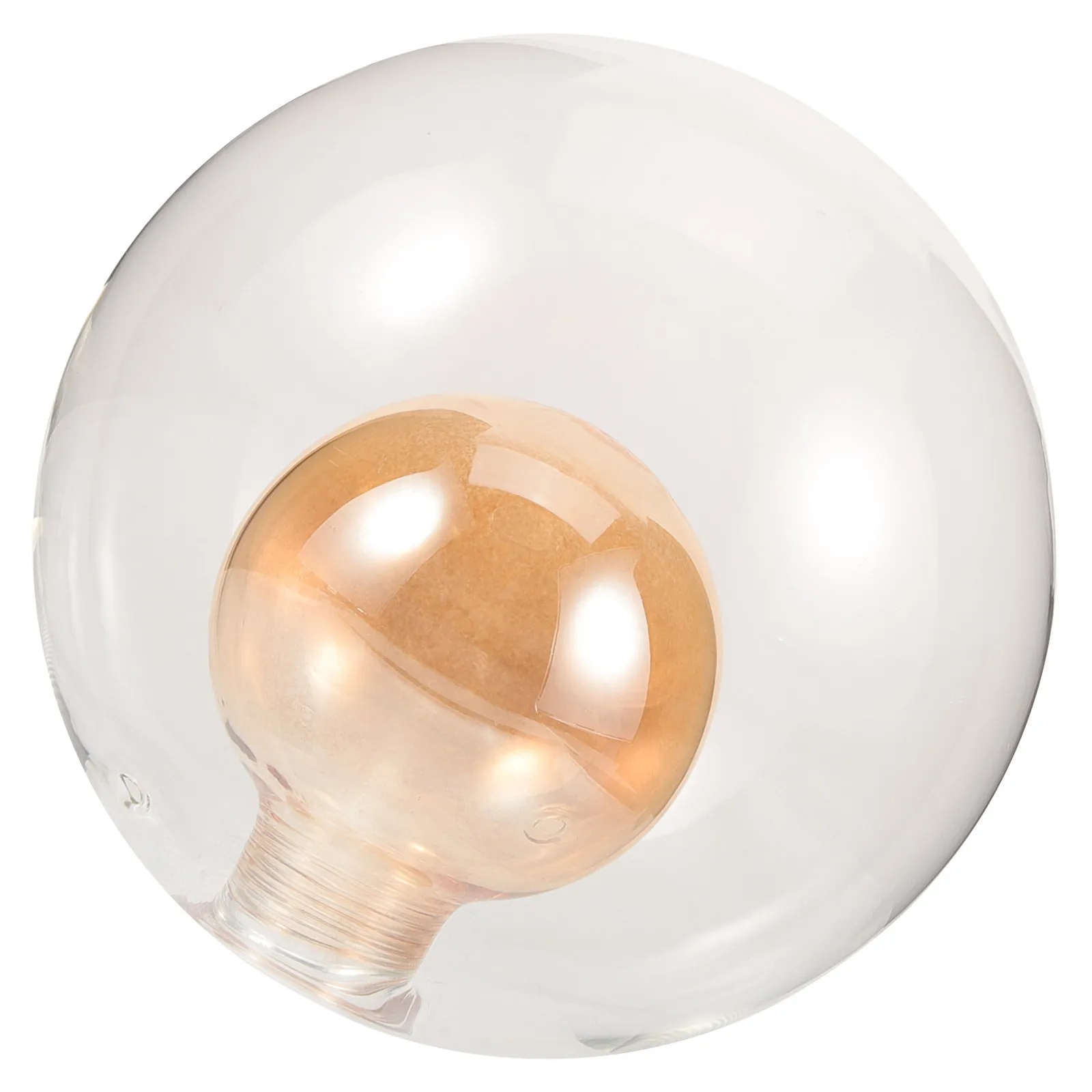 

Glass Lamp Shade 100Mm G9 Socket Modern Ball-in-Ball Design Ceiling Pendant Lamp Shade Chandelier Lampshade Replacement Cover