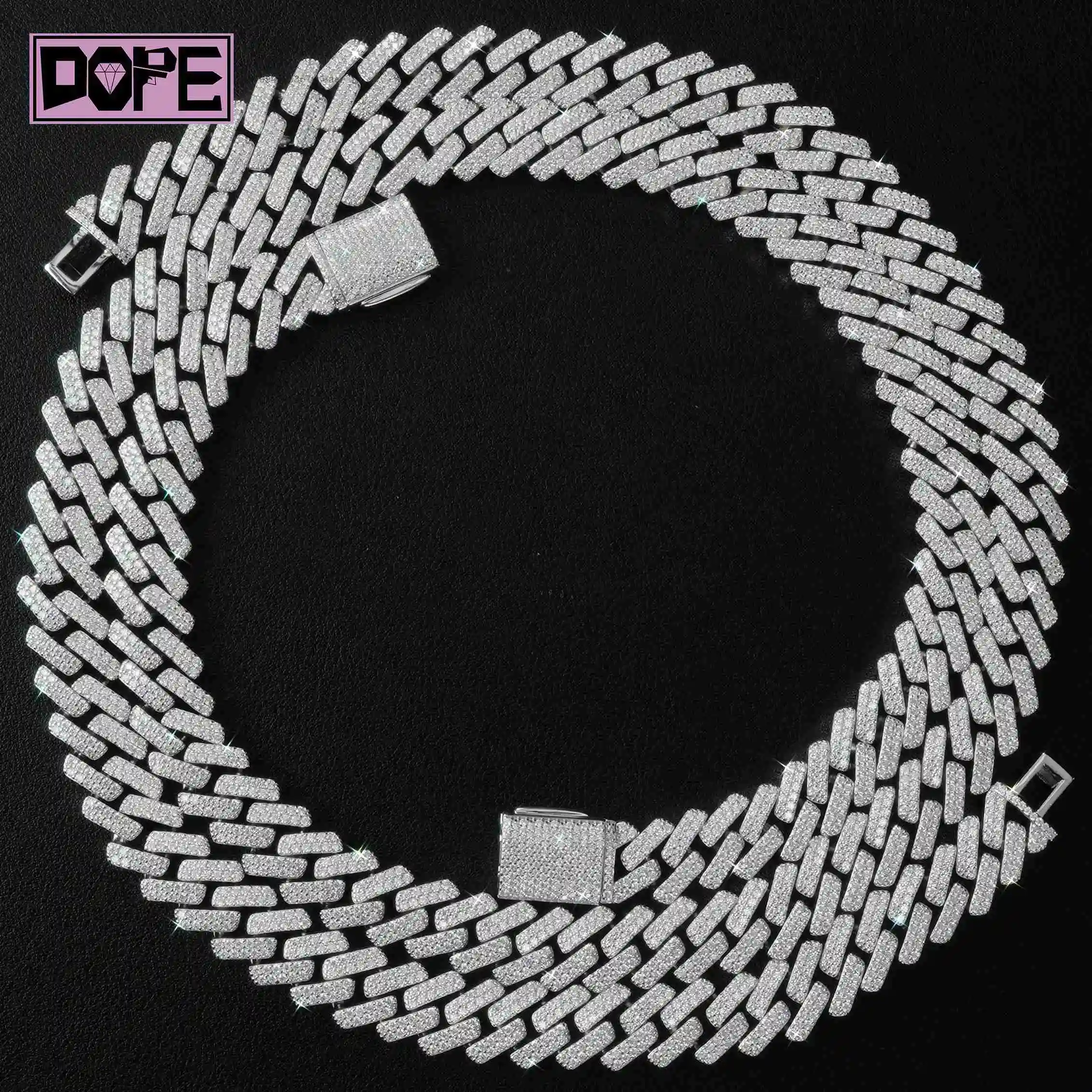 3 Days Dispatch 12mm Cuban Link Chain Hip Hop 925 Silver Iced Out Men VVS Diamond Moissanite Cuban Chain..