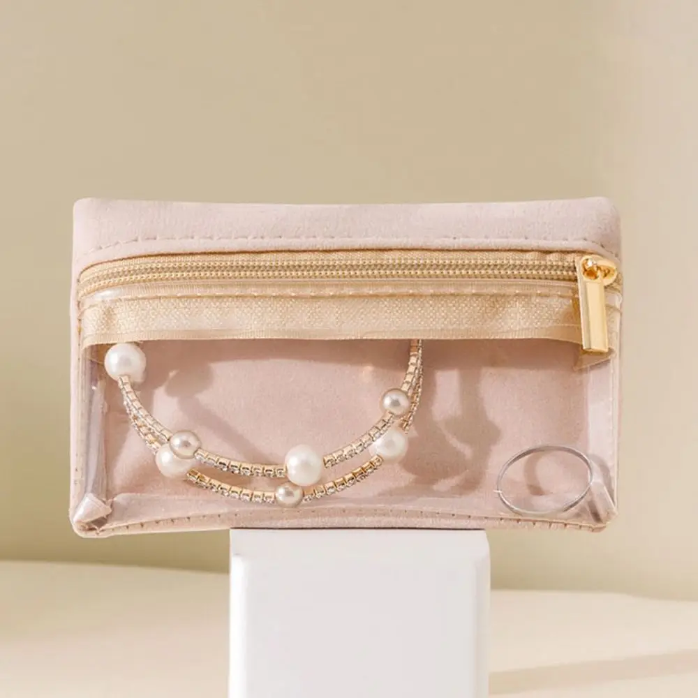 5Pcs Transparent Mini Jewelry Packing Bag Multi-function Necklaces Bracelets Jewelry Display Bag Large Capacity Waterproof