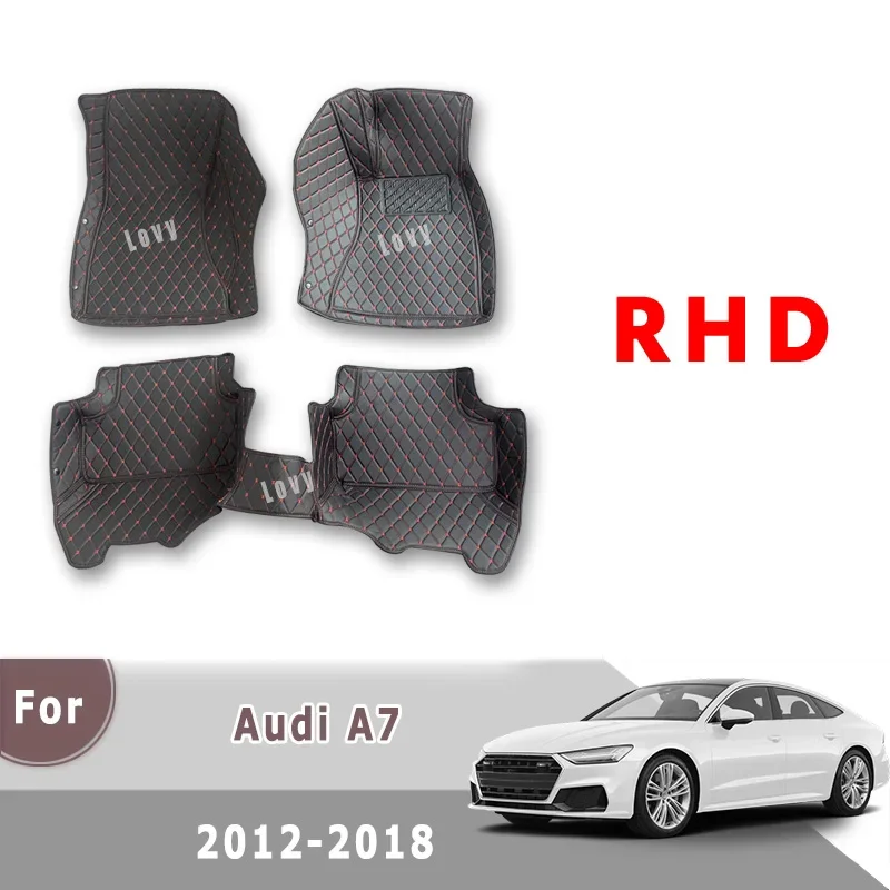 

RHD Carpets For Audi A7 2018 2017 2016 2015 2014 2013 2012 Car Floor Mats Cover Anti-Dirty Waterproof Styling Accessories
