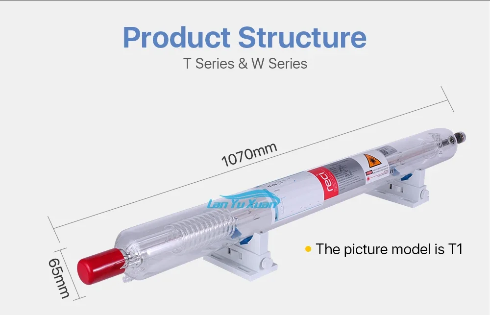 

Cloudray Reci W6/T6 130W CO2 Tube Wooden Case Box Packing Dia. 80mm/65mm for Engraving Cutting Machine S6 Z6