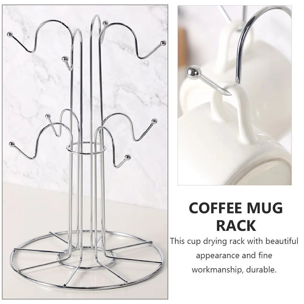 1pc porta tazze da caffè stendino per tazze in argento per cucina casa bar hotel porta tazze supporto per tazze in ferro organizzatore
