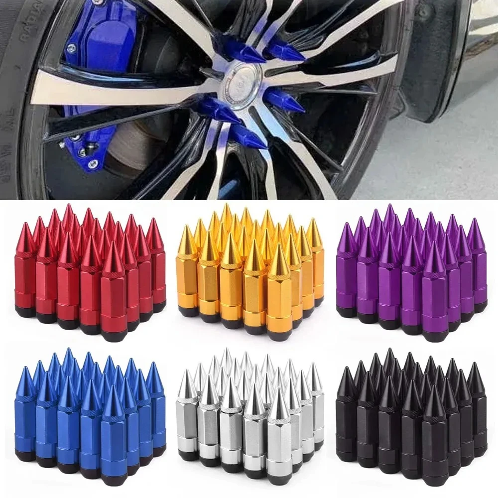 

Racing Style Spiked Lug Nuts 20PCS - M12x1.25 M12x1.5 Alloy Wheel Lock Nuts Anti Theft Tuner Bolts For Universal Car Truck