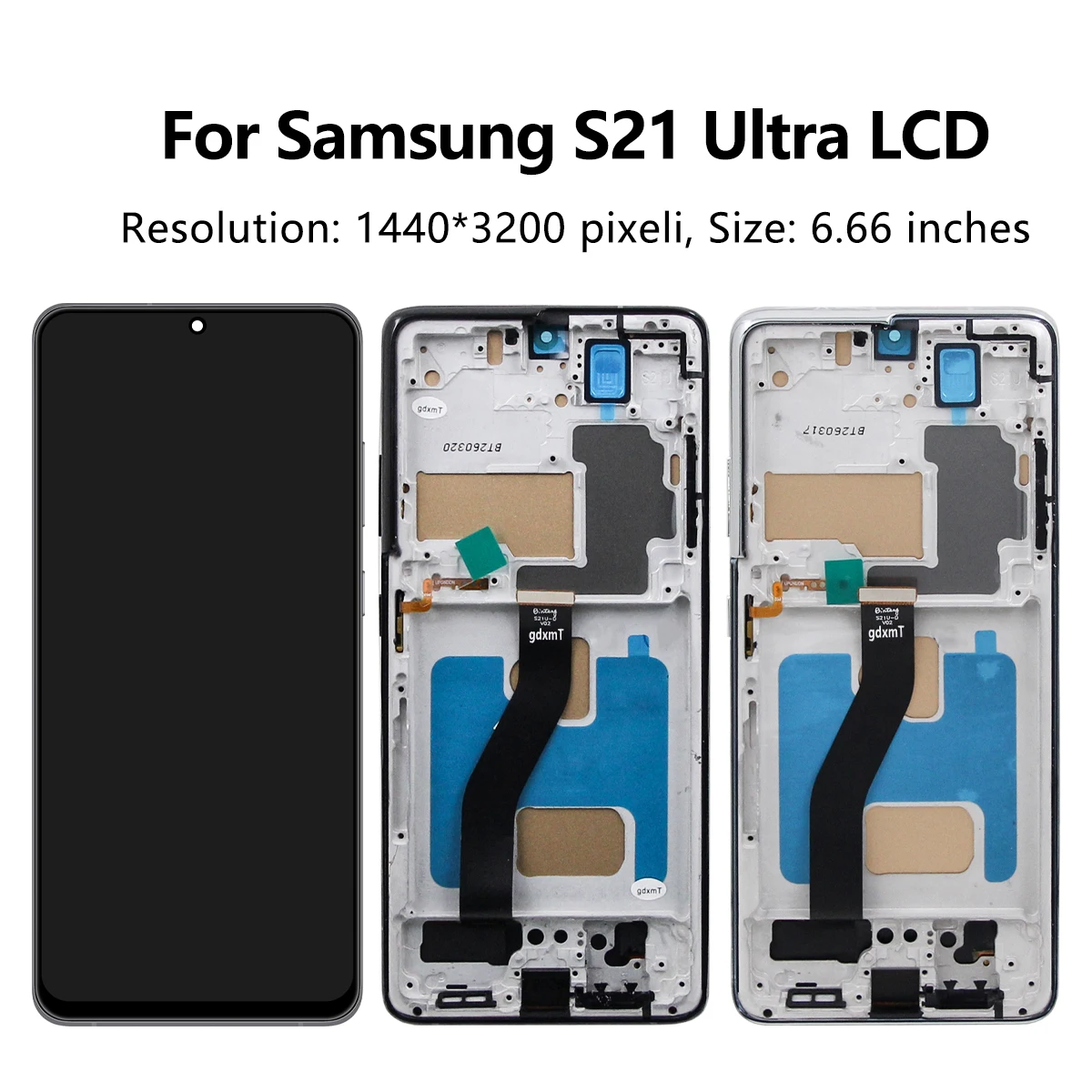 S21 Ultra For Samsung Tested S21 Ultra 5G G998B G998U G998W LCD Display Touch Screen Digitizer Assembly Replacement