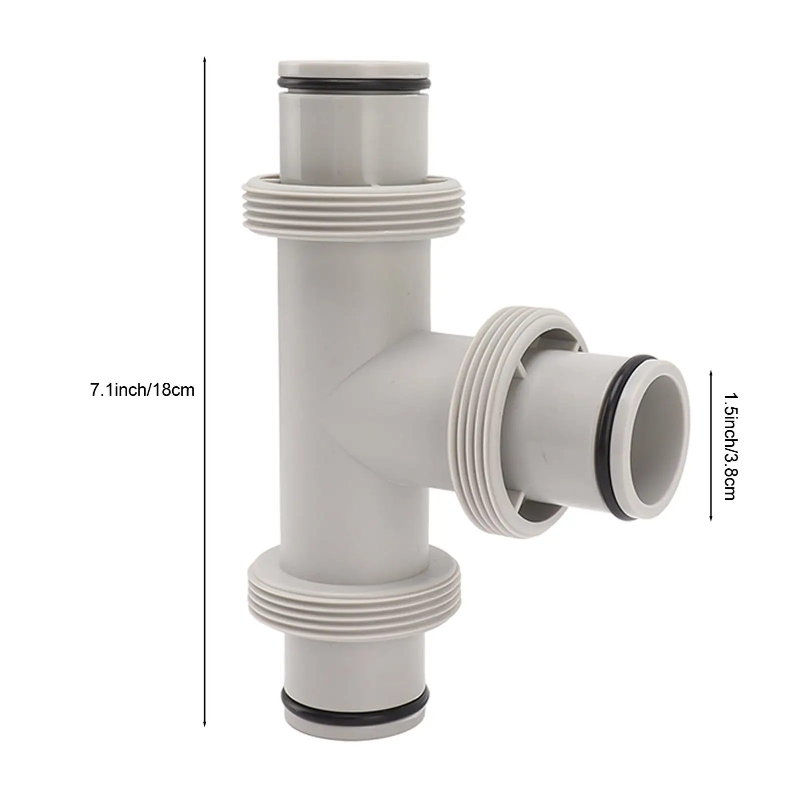 2 in 1 T Shape Swimming Pool Hose Plunger Valve Replacement for Filter Circulation System