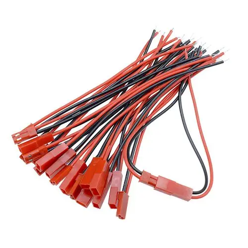 10 Paar 100mm 22AWG Kabel JST Stecker-Buchse 2-Pin-Verbindungskabel für RC-Helikopter FPV-Drohne Quadcopter – Detail 5
