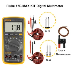 Newest Fluke 15B Max Fluke 17B Max Digital multimeter AC/DC Voltage Current Capacitance Ohm Temperature tester Auto/Manual Range