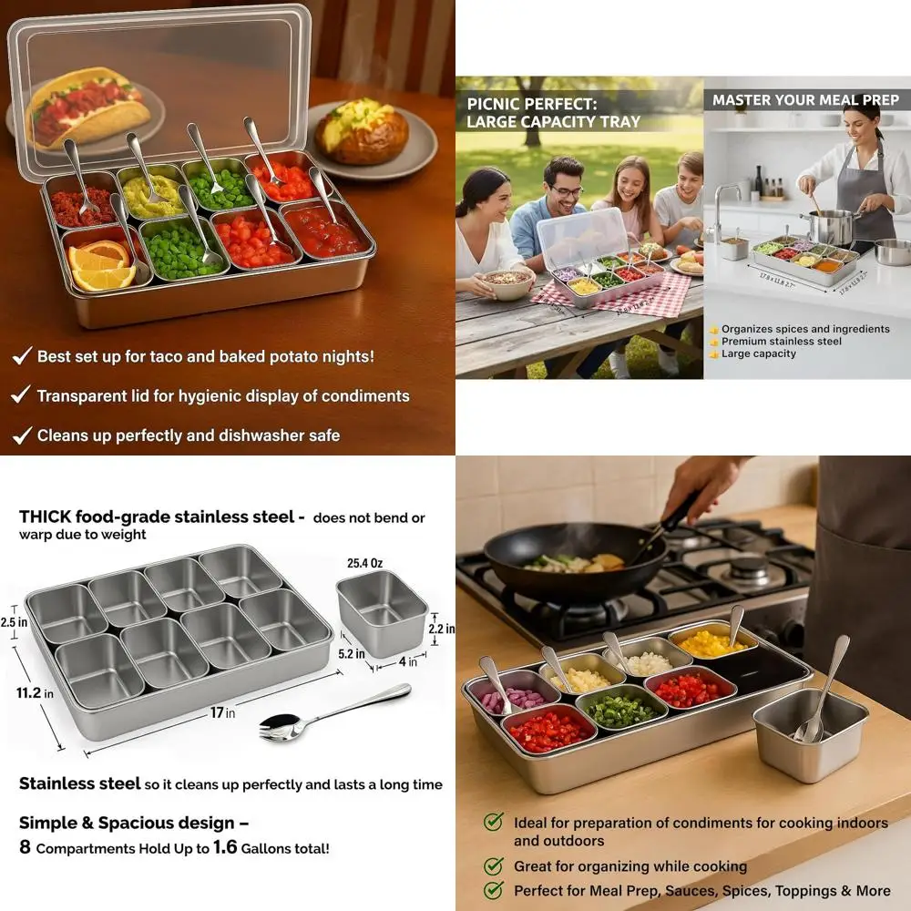 

Японская сковорода из нержавеющей стали Yakumi, органайзеры Mise En Place, контейнеры для хранения продуктов, индийский контейнер для специй Dabba, набор кухонных принадлежностей из нержавеющей стали