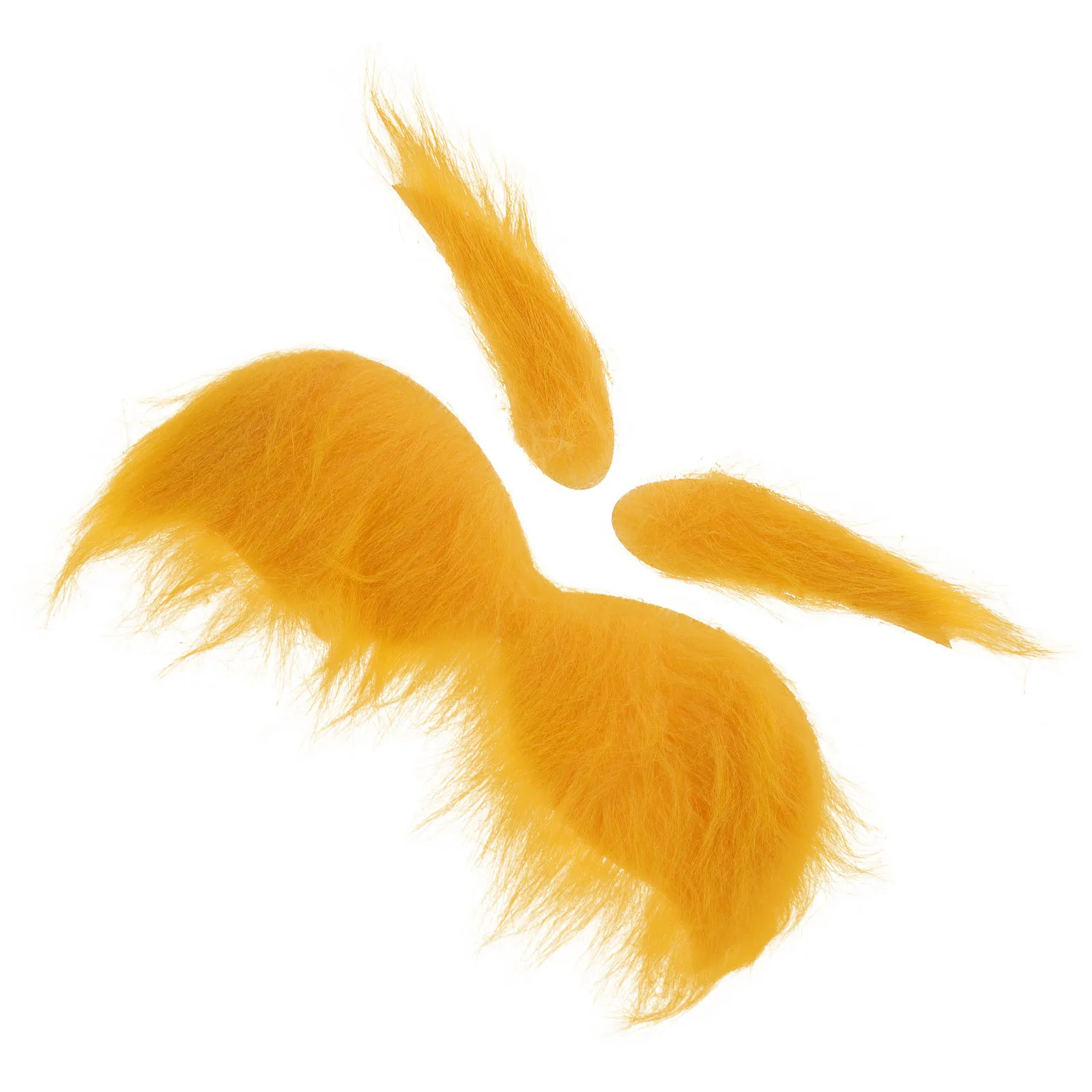 1 set 1 Set Yellow Artificial Beard Eyebrow Cosplay Fake Mustache Lightweight Faux Party Prop Stage Costume Decorative Accessory