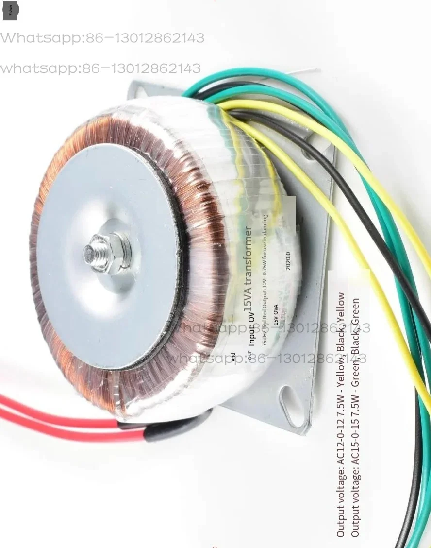 2026   NEW Suitable for DAC low-leakage pure copper toroidal transformer 15VA dual 15V plus dual 12V