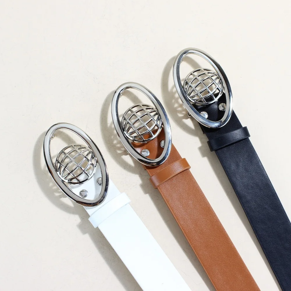 2025 neue Frauen Rindsleder Echtes Leder Gürtel Für Weibliche Strap Damen Verstellbare Gürtel Retro Hohe Qualität 3,3 cm Schnalle Breite