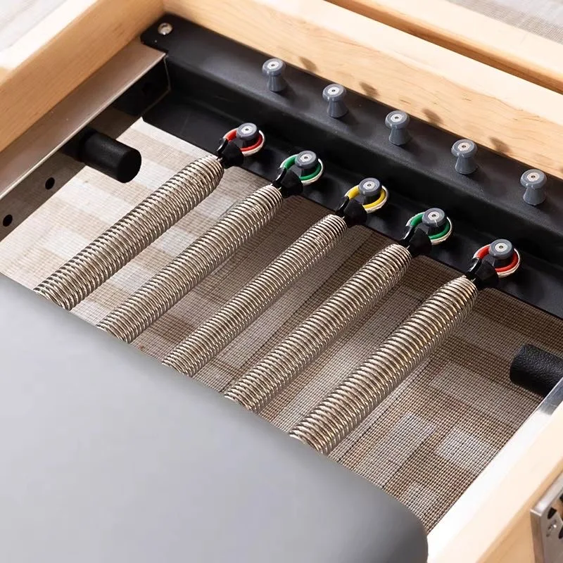 Afbeelding 6: Pilates trainingsbed, yoga trainings opklapbed, eikenhouten core bed
