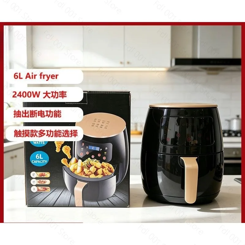 6L Large Capacity Touch Visual Air Fryer Multifunctional Intelligent Electric Fryer