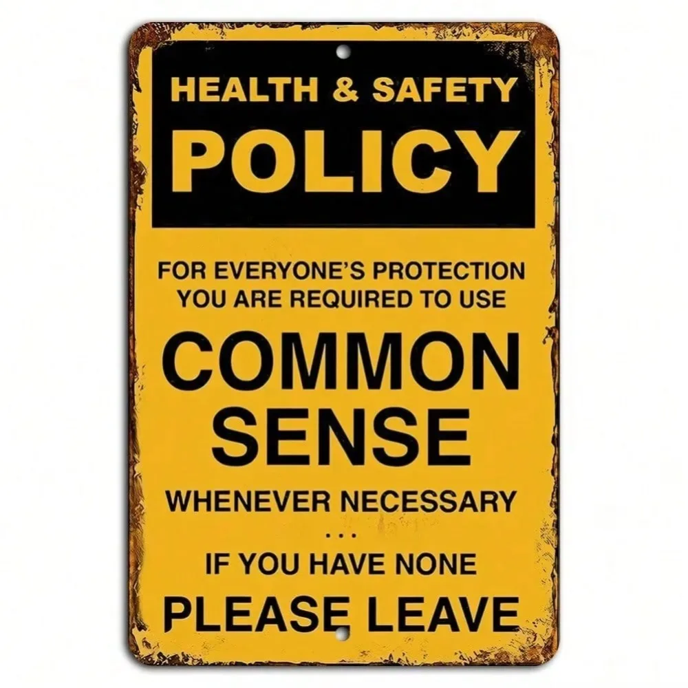 Funny Farmhouse Policy Sign Rustic Bathroom Wall Decor Home Bedroom Kitchen