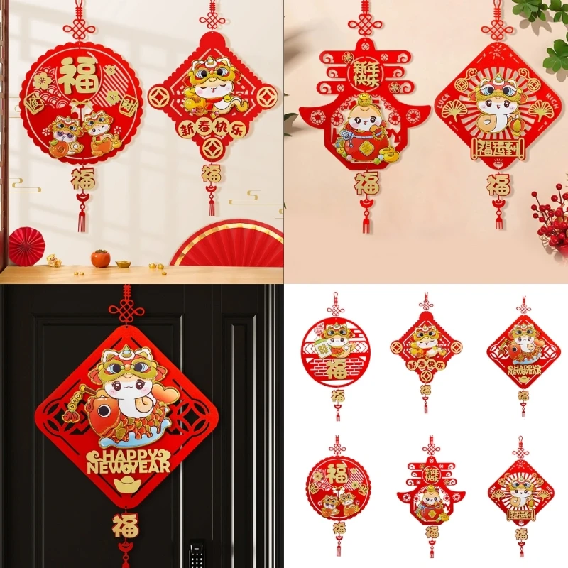 Snake Year Festival Hanging Decoration Pleased 2025 Snake Year Festival Hanging Ornament to Light Up Any Living Space