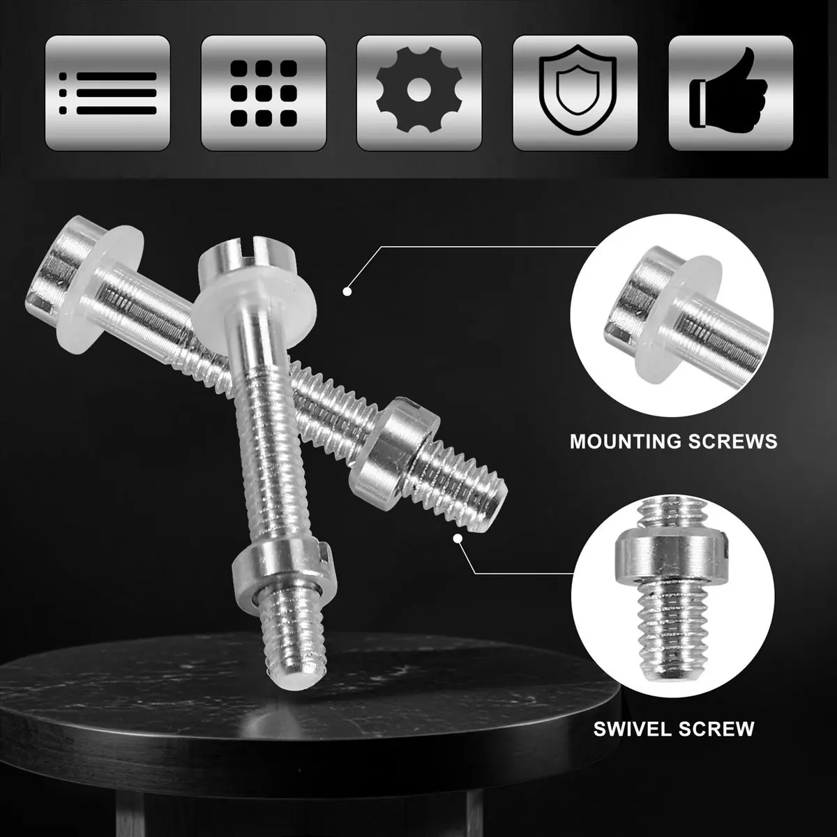AAAE 4Pcs M2.5x18.5mm Turntable Phonograph Screws,Hardware Replacement Headshells Cartridge Stylus Mounting Vinyl LP Record Play