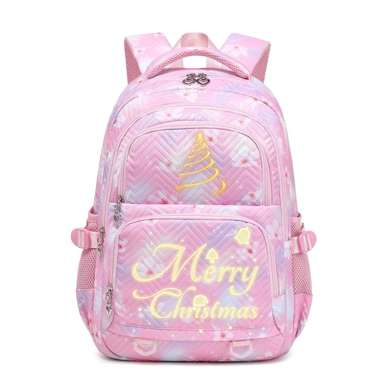 حقيبة ظهر شجرة عيد الميلاد للجنسين بسعة كبيرة وخفيفة الوزن حقيبة نهارية مطبوعة هدية للسفر حقيبة يومية عصرية عالية الجودة للتنقل #1