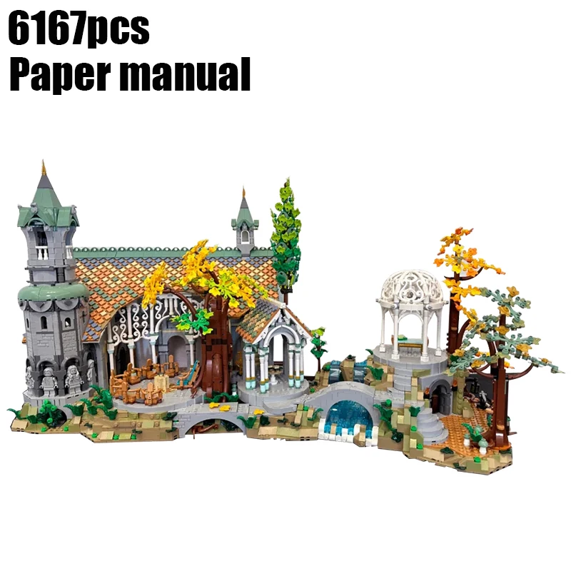 6167-delige Middle Earth filmmodel speelgoedset compatibel met set 10316, cadeau voor volwassenen, verjaardag, Kerstmis