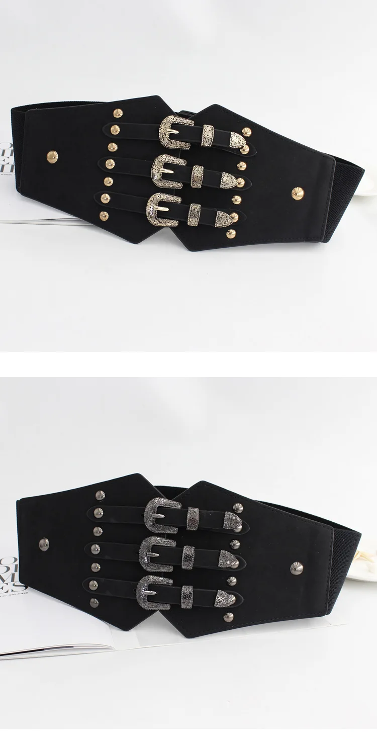 Frauen Mode Luxus Korsett Kummerbund Elastische Taille Kostüm Zubehör Gürtel Kleid Jeans Mantel Hemd Kleidung Bekleidung Kummerbunds – Detail 4