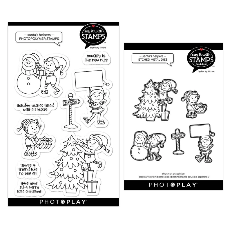 

Christmas Tree Make a Snowman Clear Stamps Set Scrapbooking Cutting Dies Background Frames Card Craft