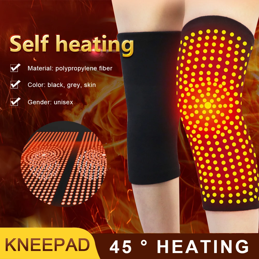 1Pair Self Heating Knee Pads Knee Brace For Arthritis Joint Pain Relief Injury Recovery Sport Knee Support Protection Leg Warmer