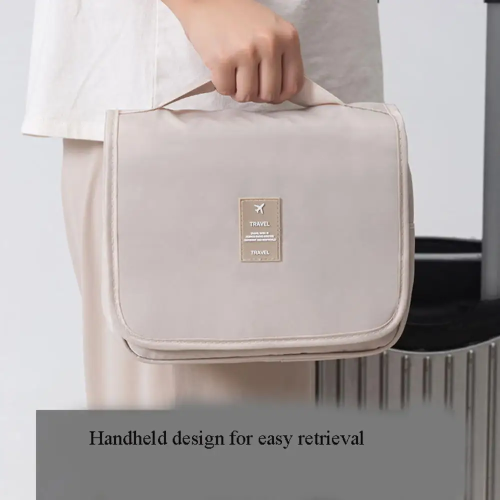 

Large Capacity Waterproof Storage Bag Portable Travel Makeup Bag with Hand-Held Hook Diagonal Wash Bag for Easy Carry