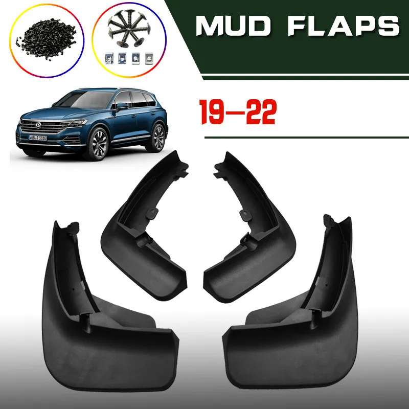 Wheel & Tire Mud Fenders Mudguard Mudflap For VW Volkswagen Touareg 3 MK3 2019 2020 4pcs Car Mud Flaps Mudguards Splash Guards