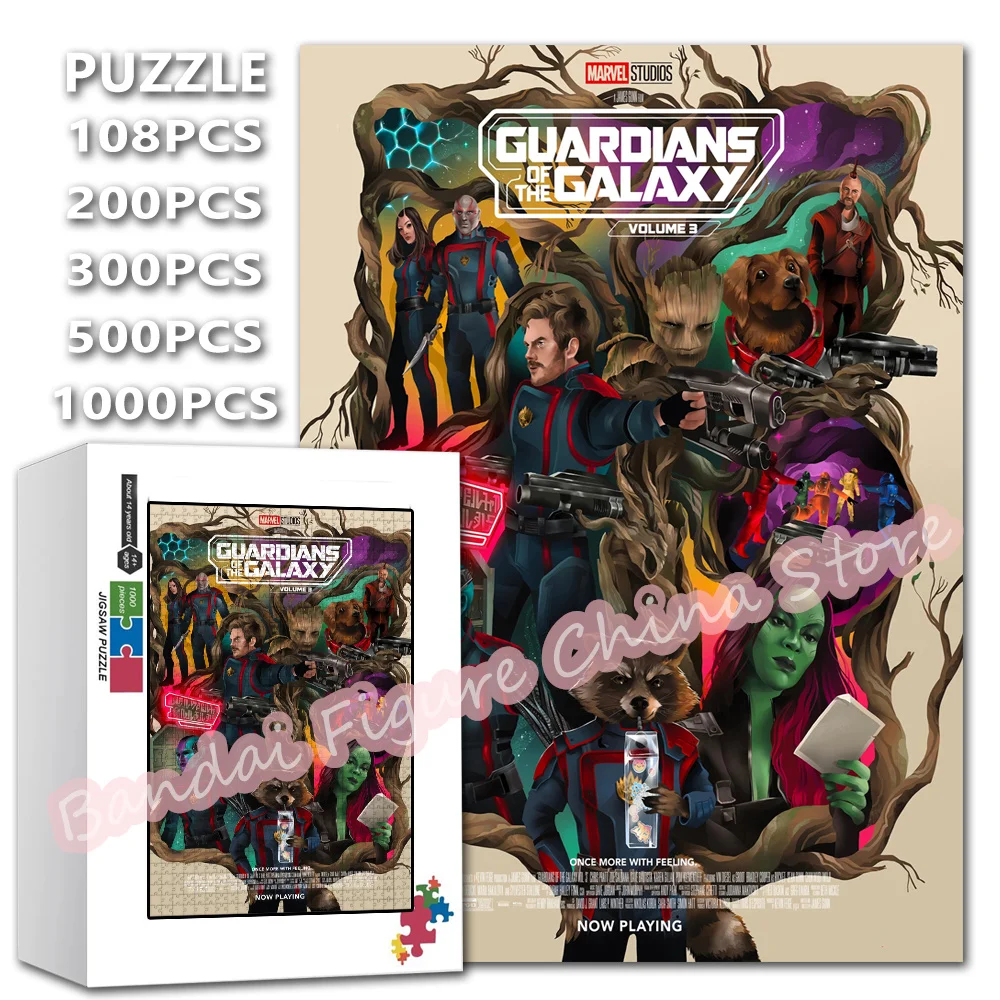 

Guardians of The Galaxy Disney Superhero Movies Print Jigsaw Puzzles Decompress Toys Print 108/200/300/500/1000 Pieces Puzzles