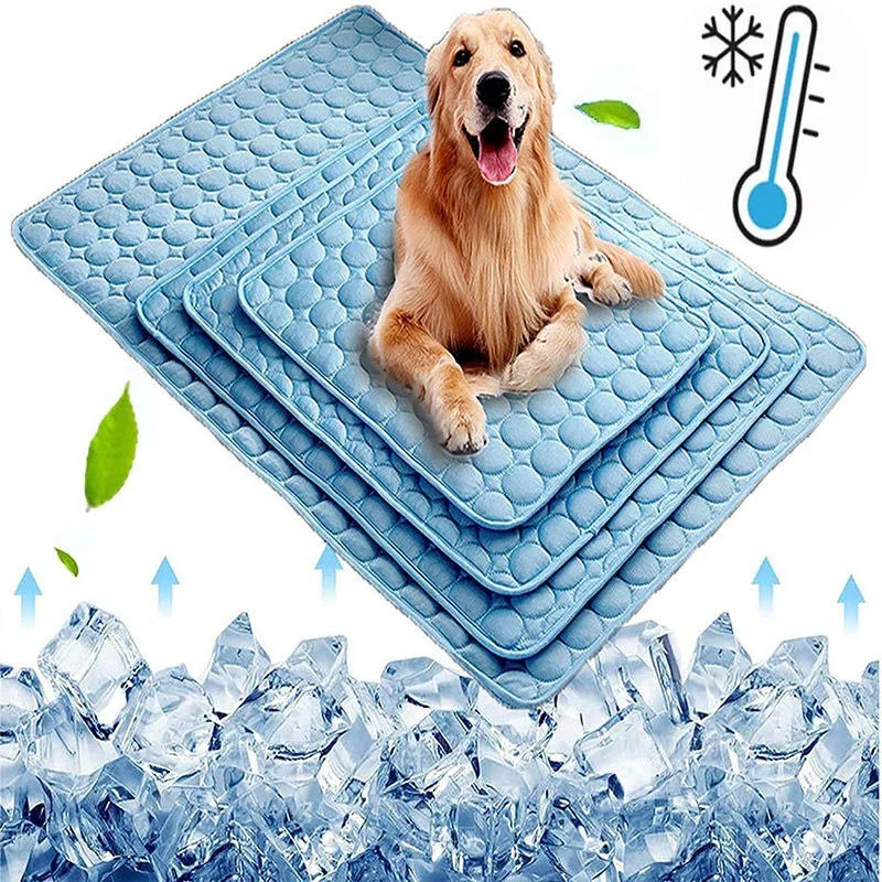 Tapete Refrescante para Cães, Almofada de Verão Respirável, Cama para Animais de Estimação, Sofá para Cães Pequenos, Médios e Grandes, Cobertor Lavável para Carro, Cobertor para Gatos