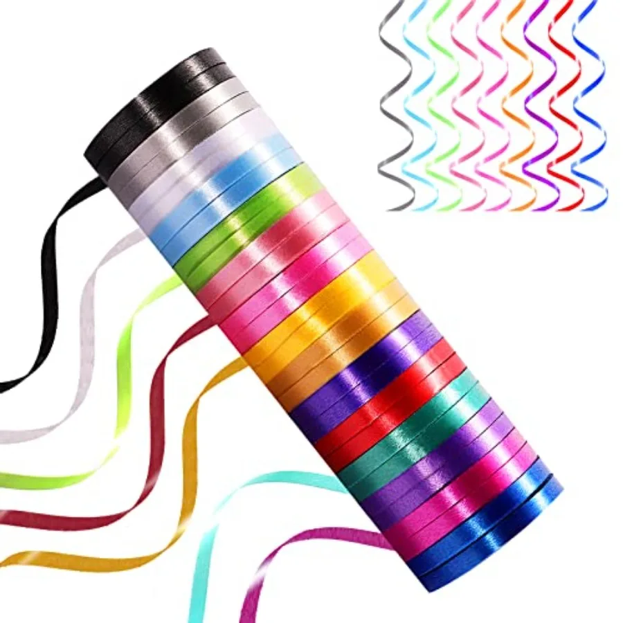 

30 Roll 15 Colors Curling Ribbons for Crafts Bows Present Wrapping Ribbon Florist Wedding Party Festival Art Craft Decor Separa