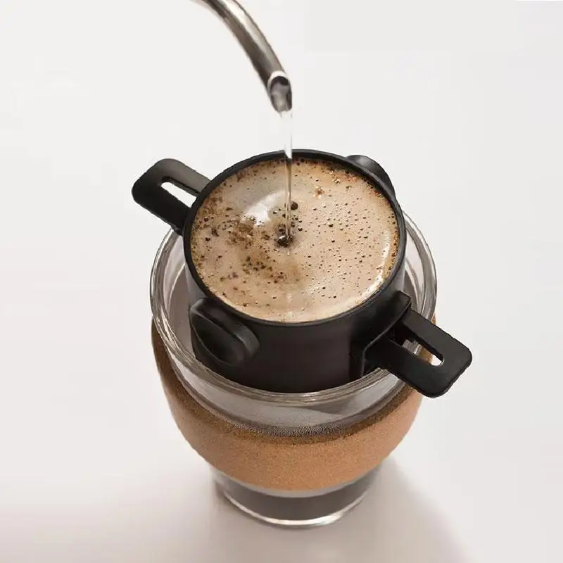 Eco Conscious Coffee Dripper Foldable Hanging Ear Filter Reusable No Waste For Home Office Daily Coffee Brewing