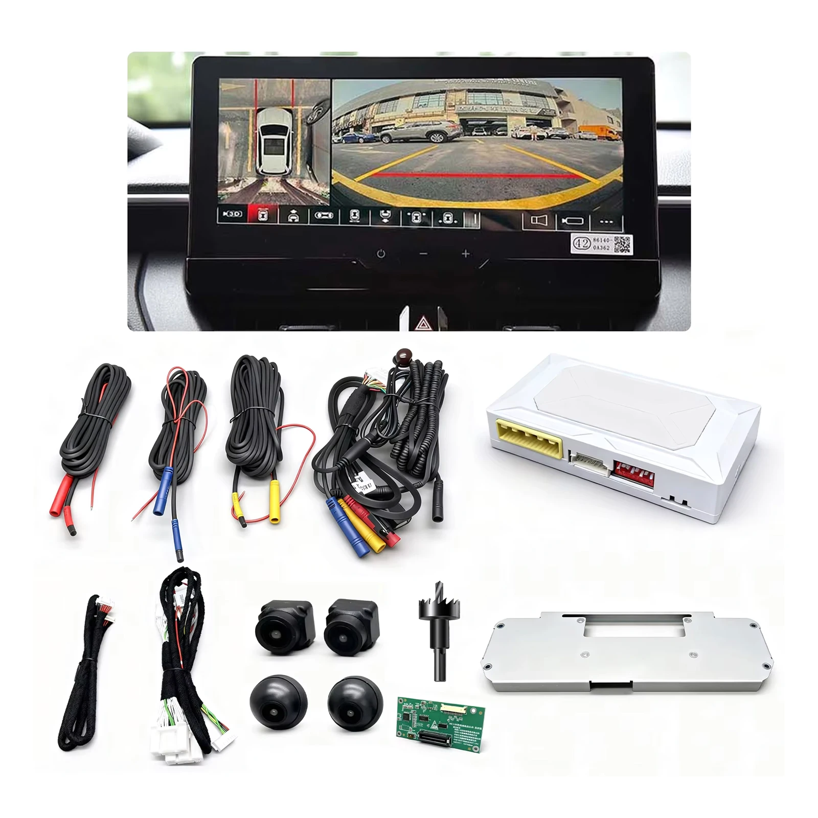 

For Toyota Corolla Cross Original Screen Car 360 Degree Panoramic Camera 4 Channels 1080p Bird View Camera System