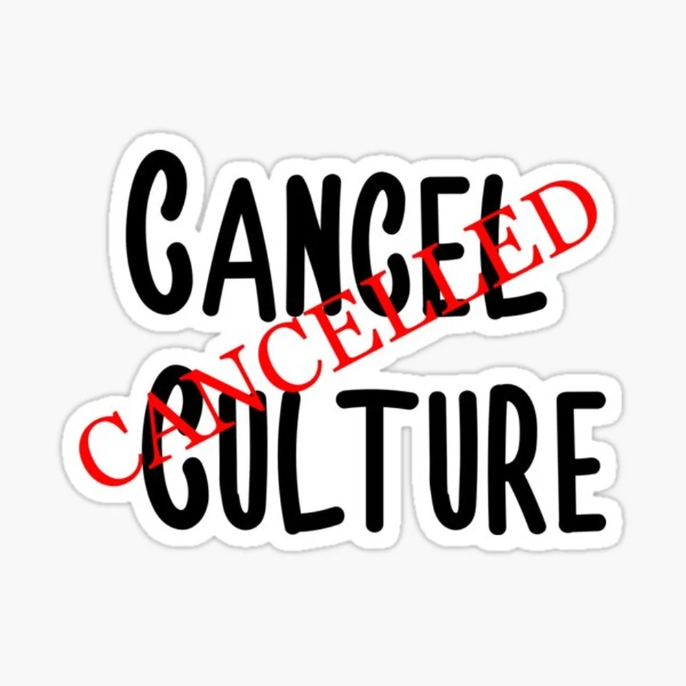 Cancel, Cancel Culture Sticker for Laptop Decor Bedroom Car Cute Cartoon Art Fashionable Public Suitcase
