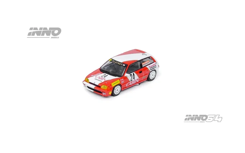 

INNO 1:64 CIVIC Si E-AT #24 CABIN Macau Guia Race 1988 2nd 1600cc Class Diecast Model Car